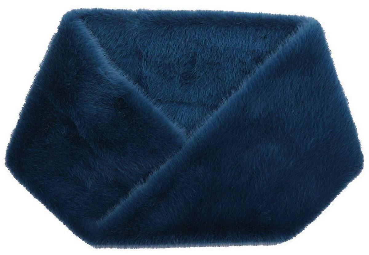 Zelly Faux Fur Twisted Loop - Teal Blue