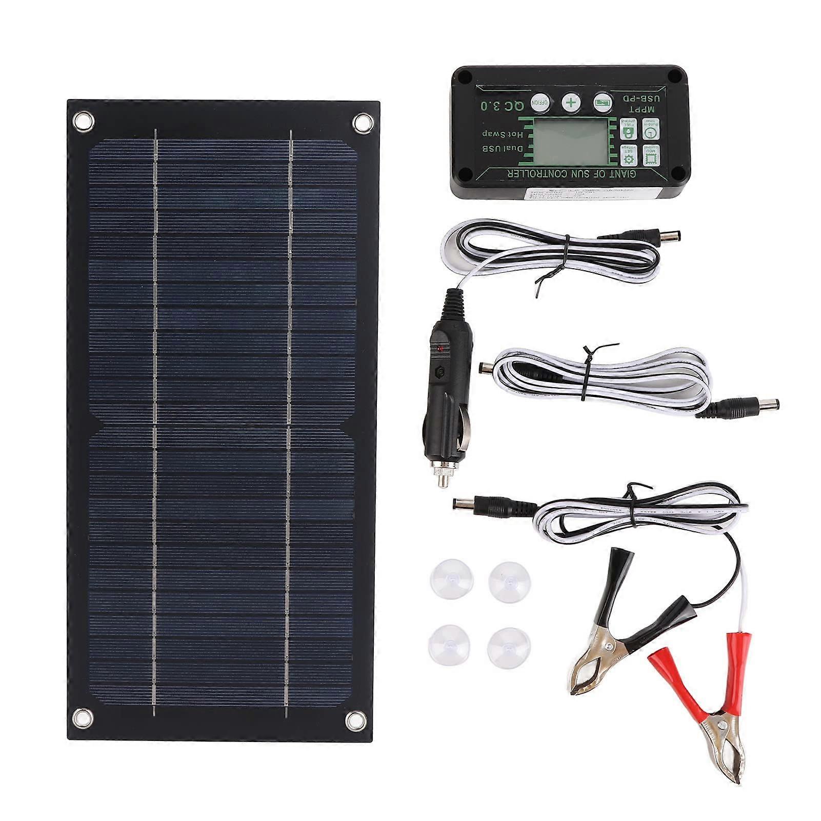 600W Solar Panel Kit with 100A Controller Efficiency Monocrystalline for Vehicle Battery Charging