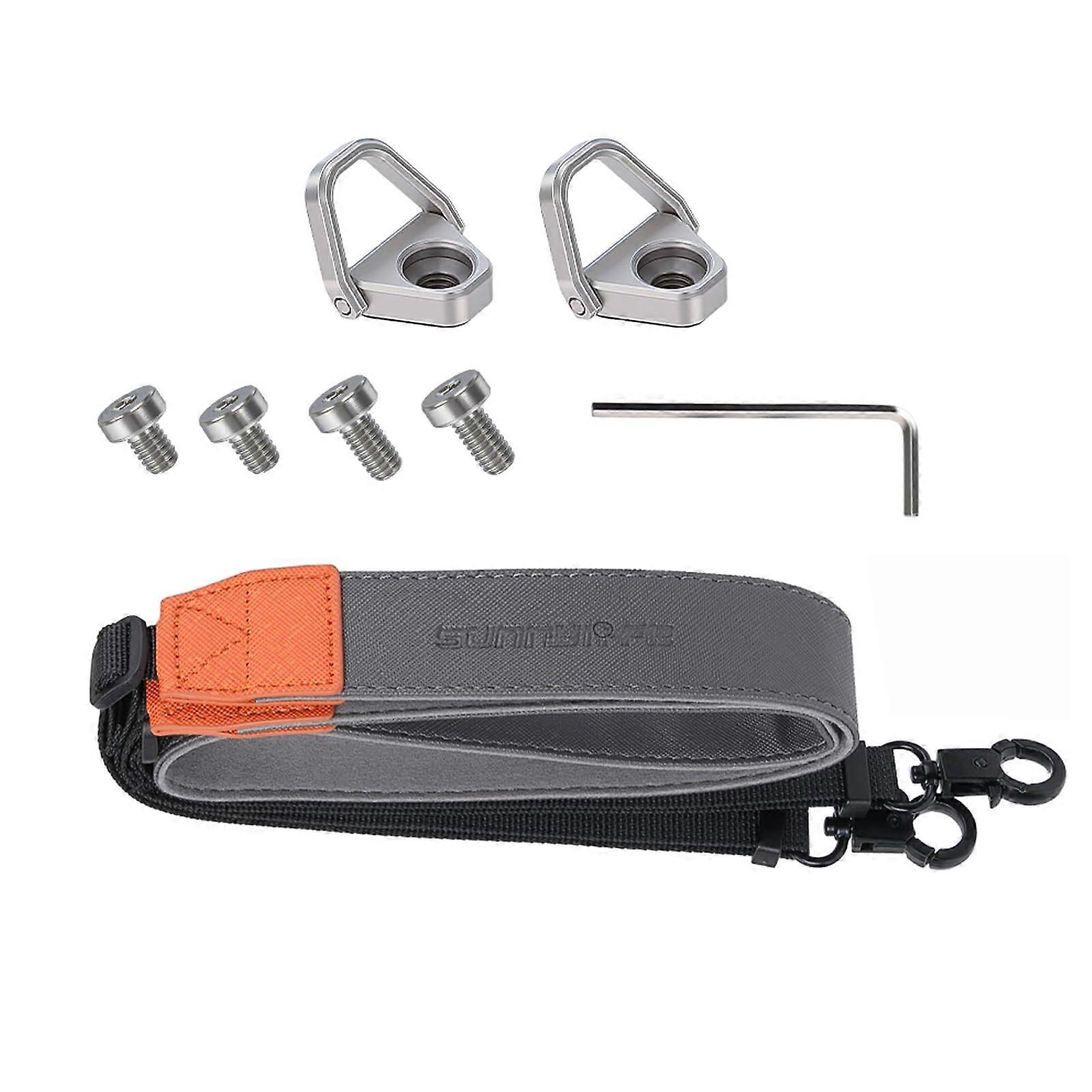 Remote Controller Lanyard PU Leather Strap with Mounting Screws for DJI RC Pro RC Plus Smart Controller