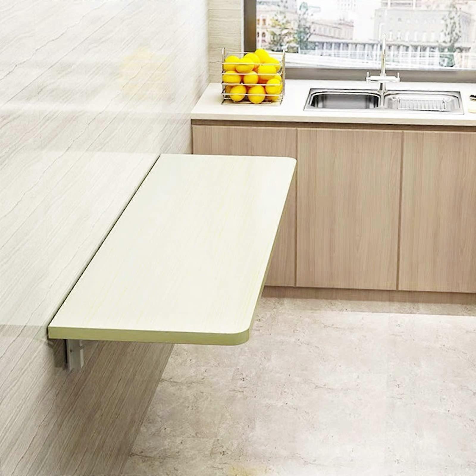Wall Mounted Folding Table 110x30cm Darkwhite Fold Down Desk for Space Saving Home Office