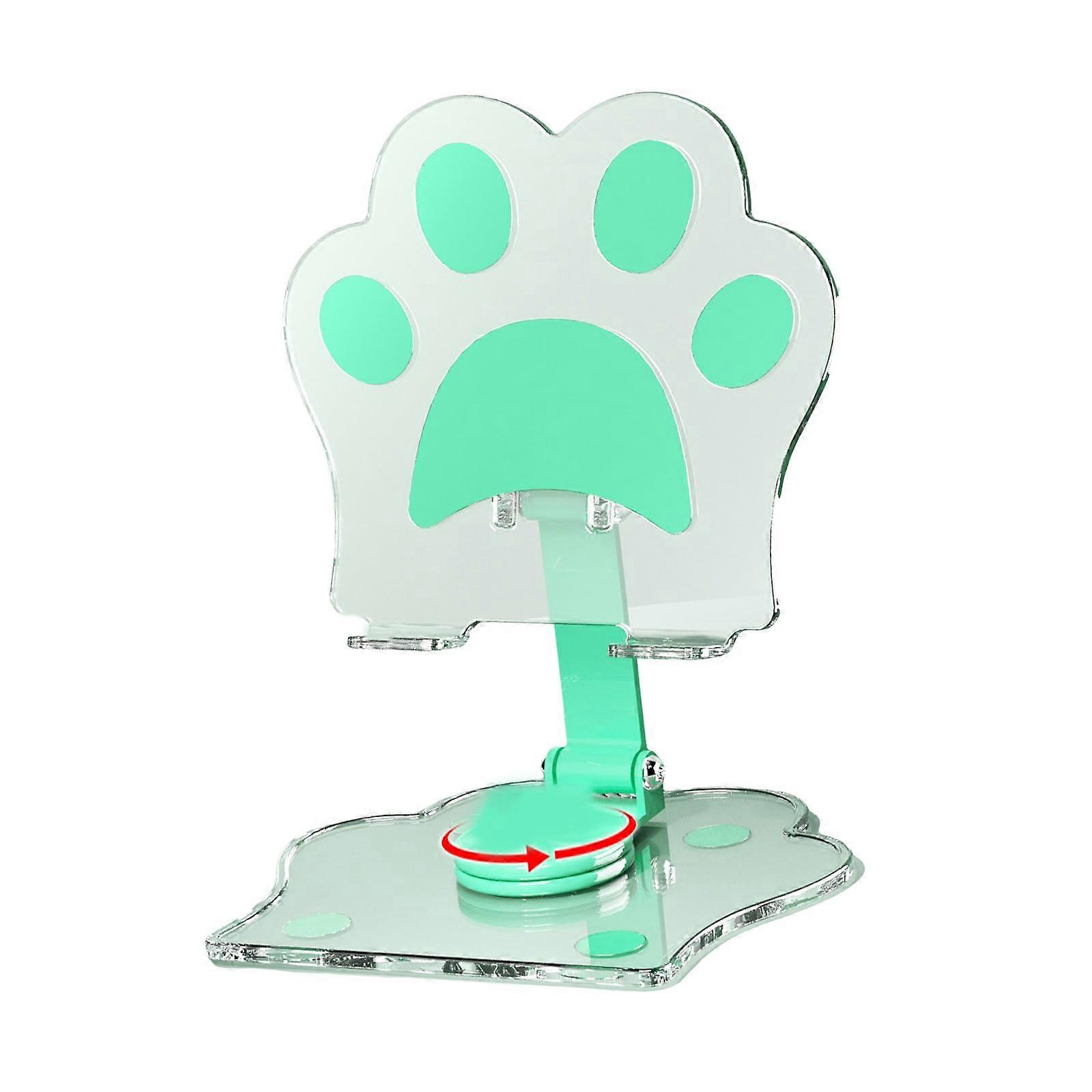 Adjustable Foldable Clear Acrylic Tablet and Phone Stand with Rotating Base for Desk or Kitchen