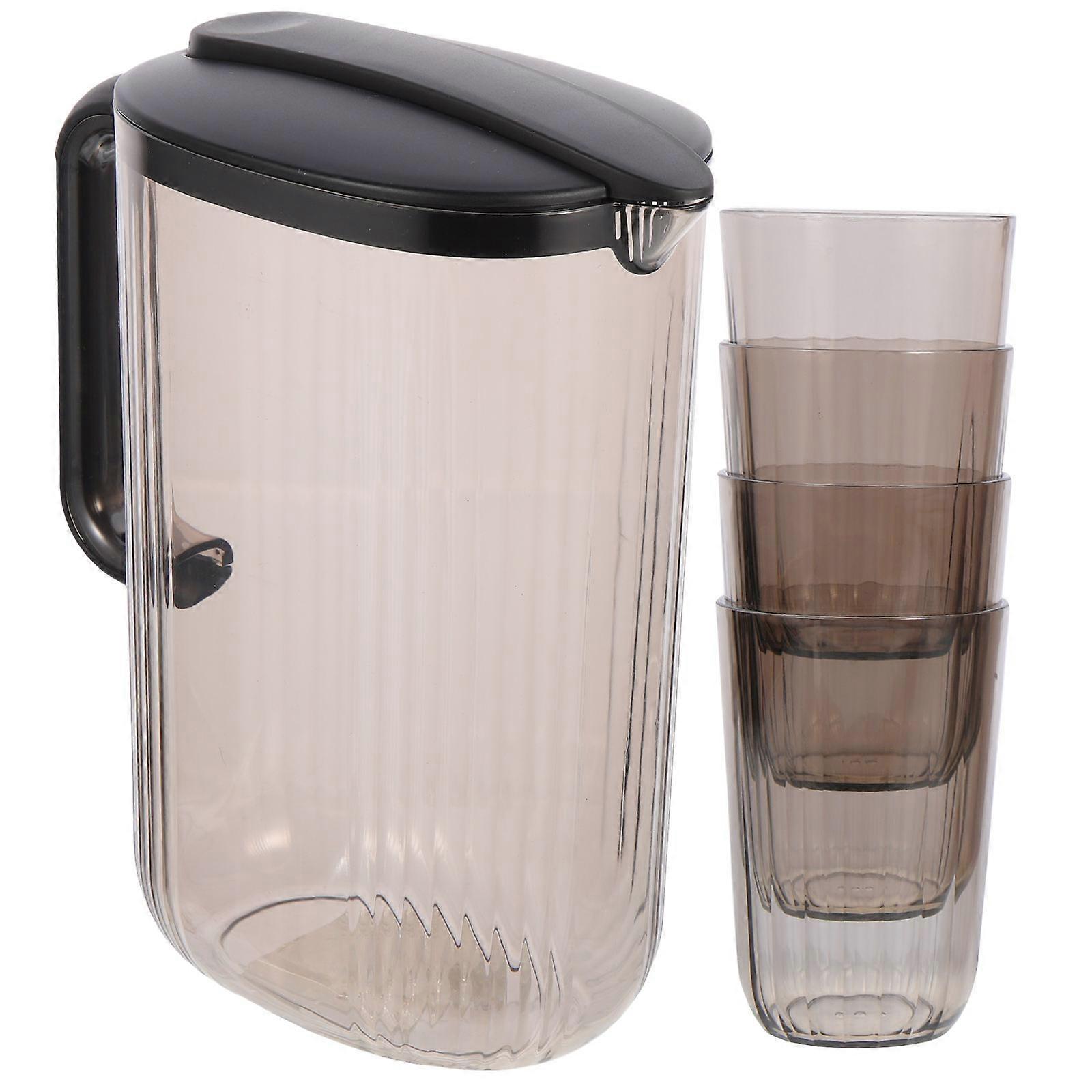 Water Jug Multi-Function Teaware Set Elegant Home Accessory Grey 22.5X19X10cm Storage for Milk 1Set