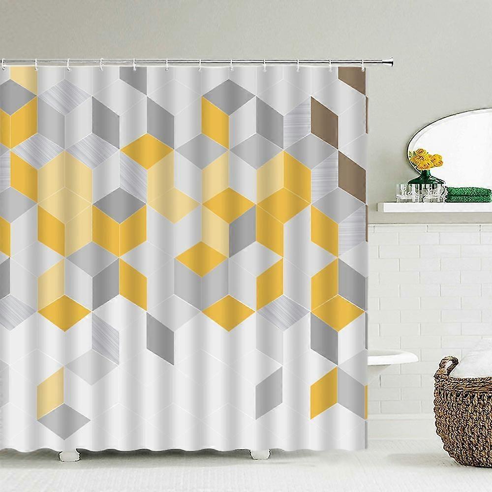 Rideau de douche imperméable avec crochets, style 2136