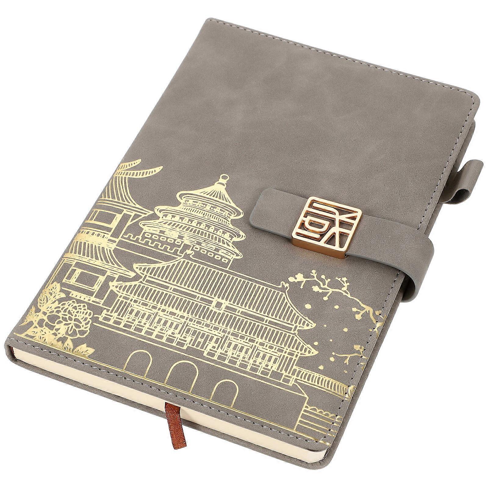 Classic Planner Notepad Thickened Notebook for Writing with Buckle