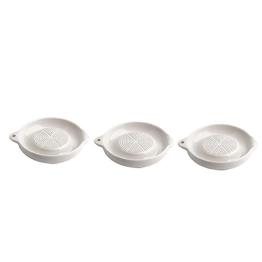 Manual Complementary Food Grinding Tool Ceramic Bowls for Kitchen 3Pcs