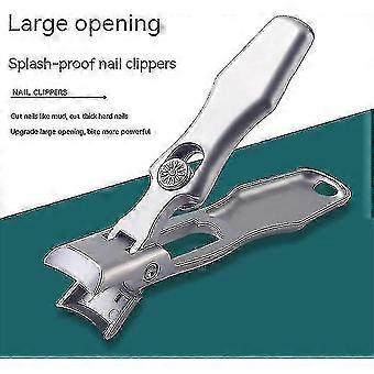 Tagliaunghie ultra affilato, blocco automatico di sicurezza, impugnatura antiscivolo, design anti-schizzo, ideale per unghie spesse, con lima per unghie e custodia in metallo.