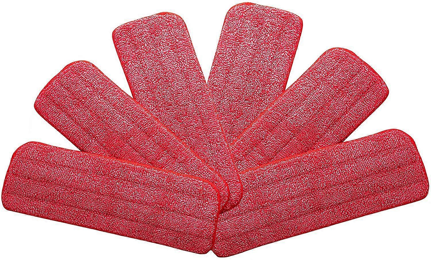 Washable Microfiber Mop Head (6 Pack) - Microfiber Replacement Mop Pads 14x42CM