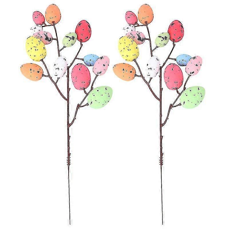 2pcs Creative Easter Egg Tree Branches Easter Egg Branches Easter Egg Stems