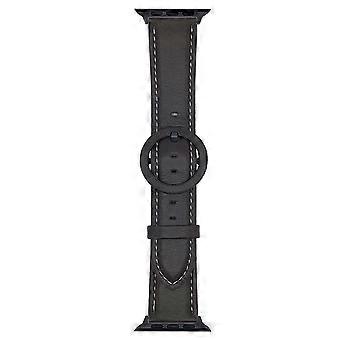Crazy Horse Texture Round Buckle Leather Watch Band For Apple Watch Series 10 Ultra 9 8 7 SE 6 5 4 3 2 1 46mm 49mm 45mm 44mm 42mm