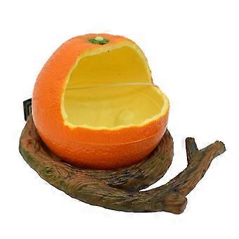 Small Animal Feeding Bowl Birdcage Accessories (1 Pcs, Orange)