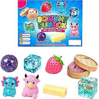 8Pcs Mystery Squishy Blind Box Set Slow Rebound Stress Relief Fidget Toys Adult