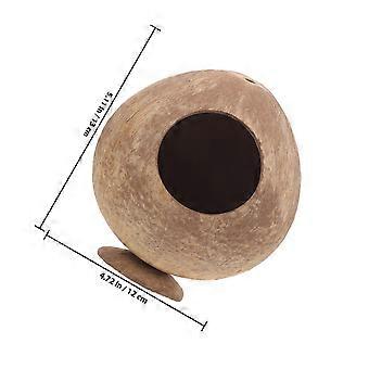 Hamster Coconuts Hideout for Small Animals 2Pcs Natural Brown Hut Toys