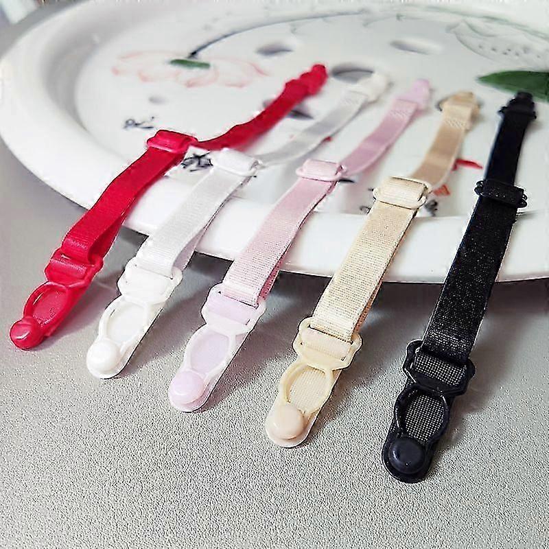 Adjustable bra strap holder, 5-pack, 5 colors
