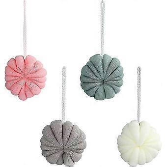 high quality Shower Flower, 4pcs Loofah Shower Sponge compatible with Men and Women, Exfoliating Body Shower Sponge with Hanging Lanyard