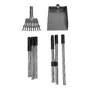 Chicken Poop Rake Scooper Kit 2 in 1 Adjustable Handle Ergonomic Design Multifunctional Litter Shifting Shovel and Rake Tool
