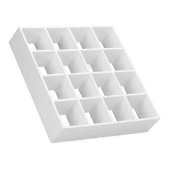 1:12 Dukkehus 16 gitter display hylde miniature træ opbevaringsstativ møbler tilbehørhvid