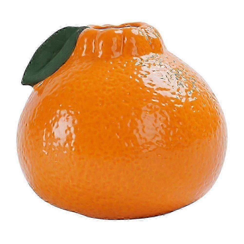 Ceramic vase, orange vase, ceramic vase