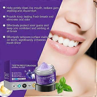 AMZ Purple Dental Powder Gently Clean Teeth Yellow Dental Tar Odor Fresh Breath Clean And Refreshing Daily Care Dental Powder