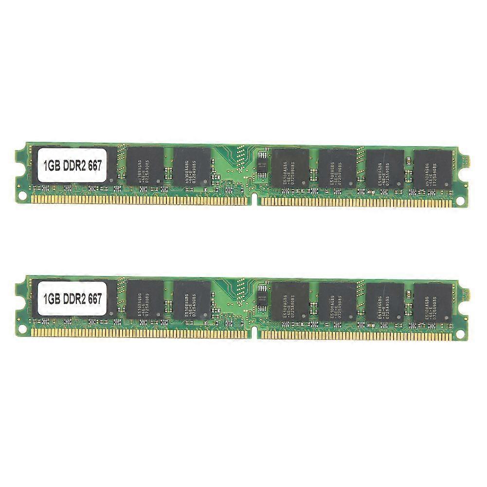 2Pcs Memory Module DDR2 1GB 667Mhz PC25300 Desktop Computer DoubleSided 16Particles for AMD