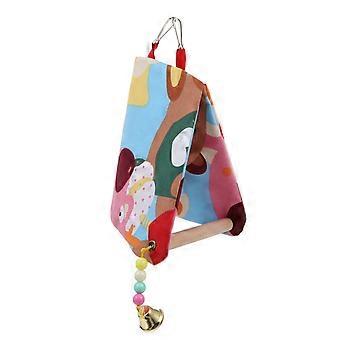 Parrot Swing Plaything Standing Rack Swing with Bells for Pet Bird