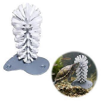Turtle Scratching Brush - Suction Mounted Bristles Support Daily Shell Cleaning Care_w
