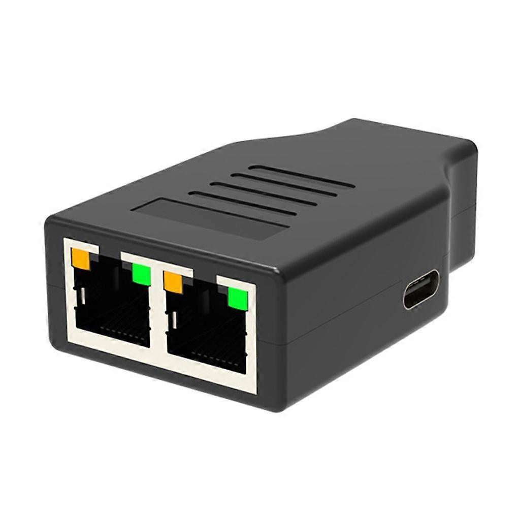 Compact RJ45 Dual Ethernet Adapter