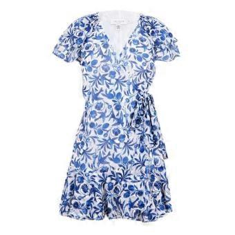 Ted Baker Womens/Ladies Floral Birds Woven V Neck Wrap Dress