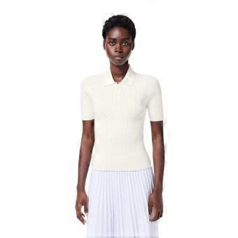 Lacoste Womens/Ladies Knitted Ribbed Polo Shirt
