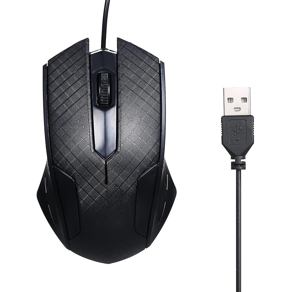 3-button Usb Optical Wired Mouse With 1.1m Cord