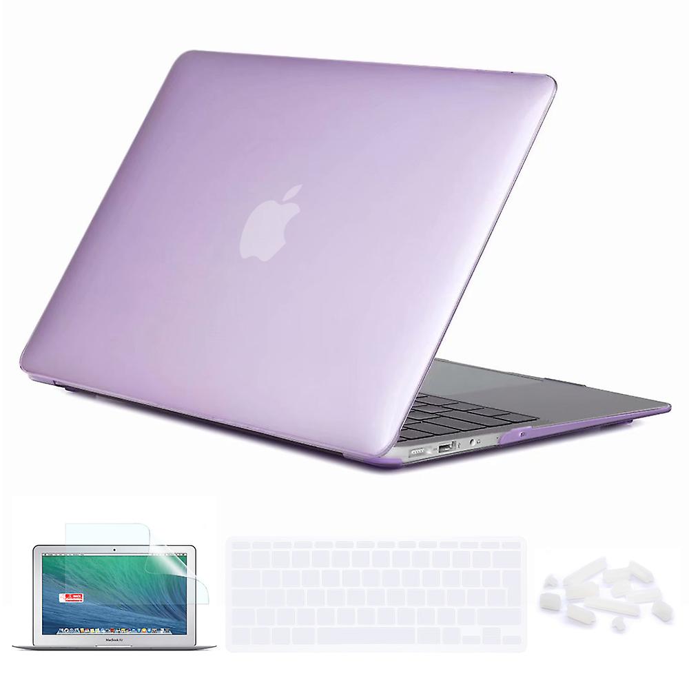 Capa De Teclado De Cristal Roxo Capa Protetor De Tela Para Laptop Macbook Air 11 Polegadas A1370/a1465