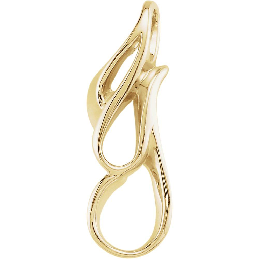 Collana-ciondolo moda in metallo oro giallo 14k per le donne - 2,4 grammi