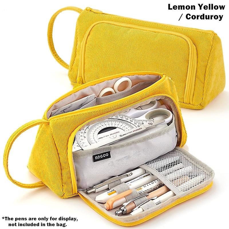 Student Pencil Case, Multi Slot Pen Bag, Big Storage Pouch Organizer For Stationery Cosmetic Travel Wallet