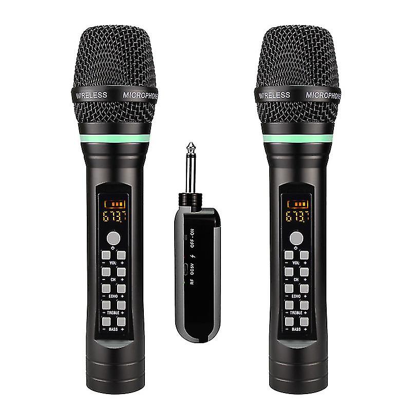 Uhf-kannettava langaton Bluetooth Karaoke Mikrofoni Micro Echo Treble Basso Säädä kanavan kotimikrofoneja vastaanottimella
