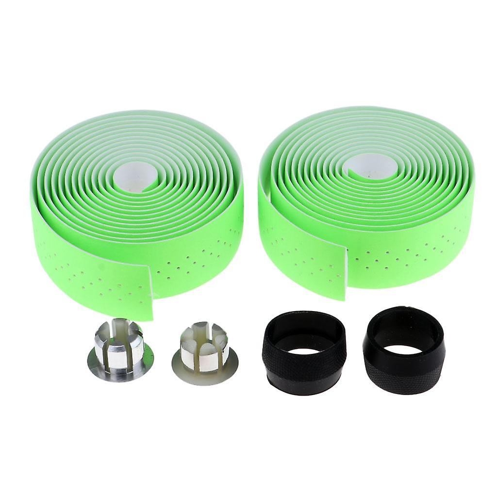 Rennrad Fahrräder Rutschfester Lenker Bänder Bar Plugs Zubehör Grün