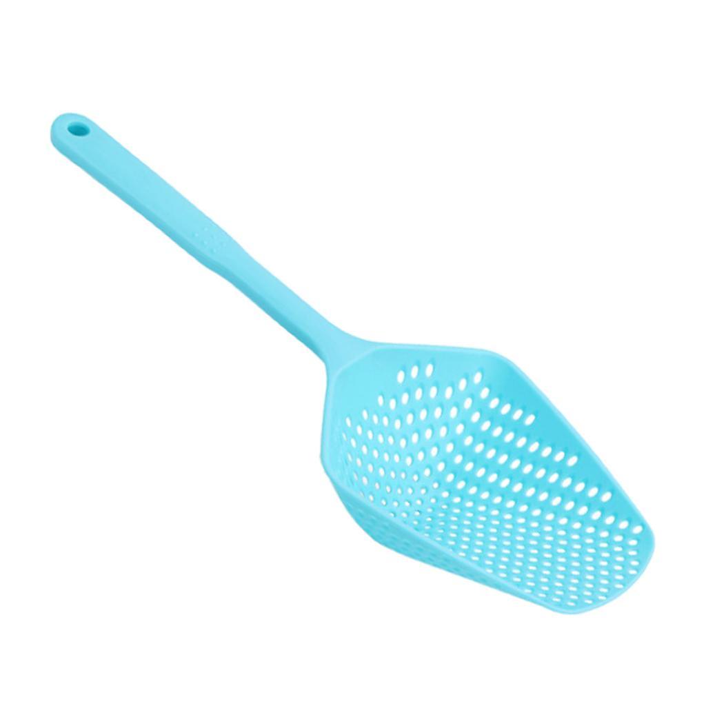 Colander Strainer Spoon Kitchen Food Drain Shovel Strainers Blue