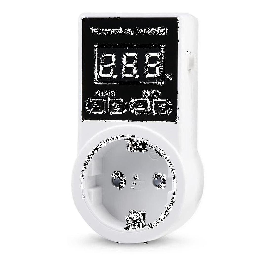 1pcs Thermostat Socket con sensor, Socket del controlador de temperatura digital, Temperatura impermeable S