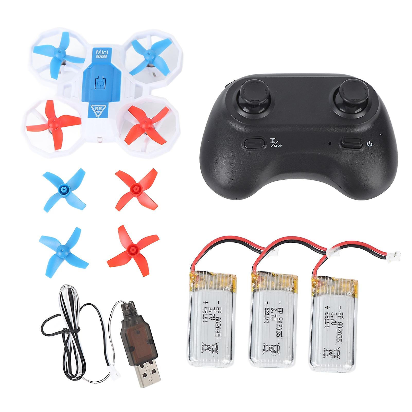 Mini Drone for Kids LED Voice Controlled Light Remote Control Drone RC Quadcopter for Beginners White