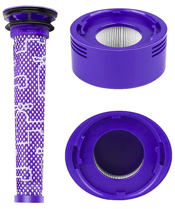 Replacement Filter Set For All Dyson V7 & V8 Vacuum Cleaner | Pre-filter + Hepa Post-filter Set | Part # 965661-01 / 967478-01