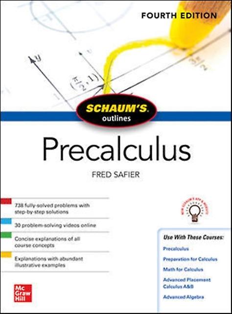 Schaums Outline Of Precalculus Fourth Edition by Fred Safier Paperback