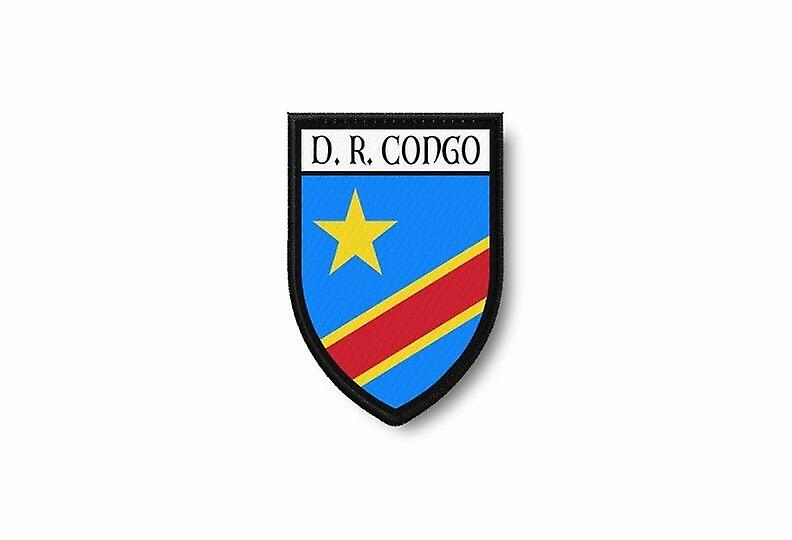 Patch Ecusson Termocollant Bord Brode Flag Prints Congo Rdc