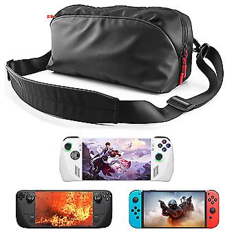 900D Oxford Travel Carry Bags Waterproof Game Console Protection Bag Large Capacity Adjustable Shoulder Strap for ASUS Rog Ally