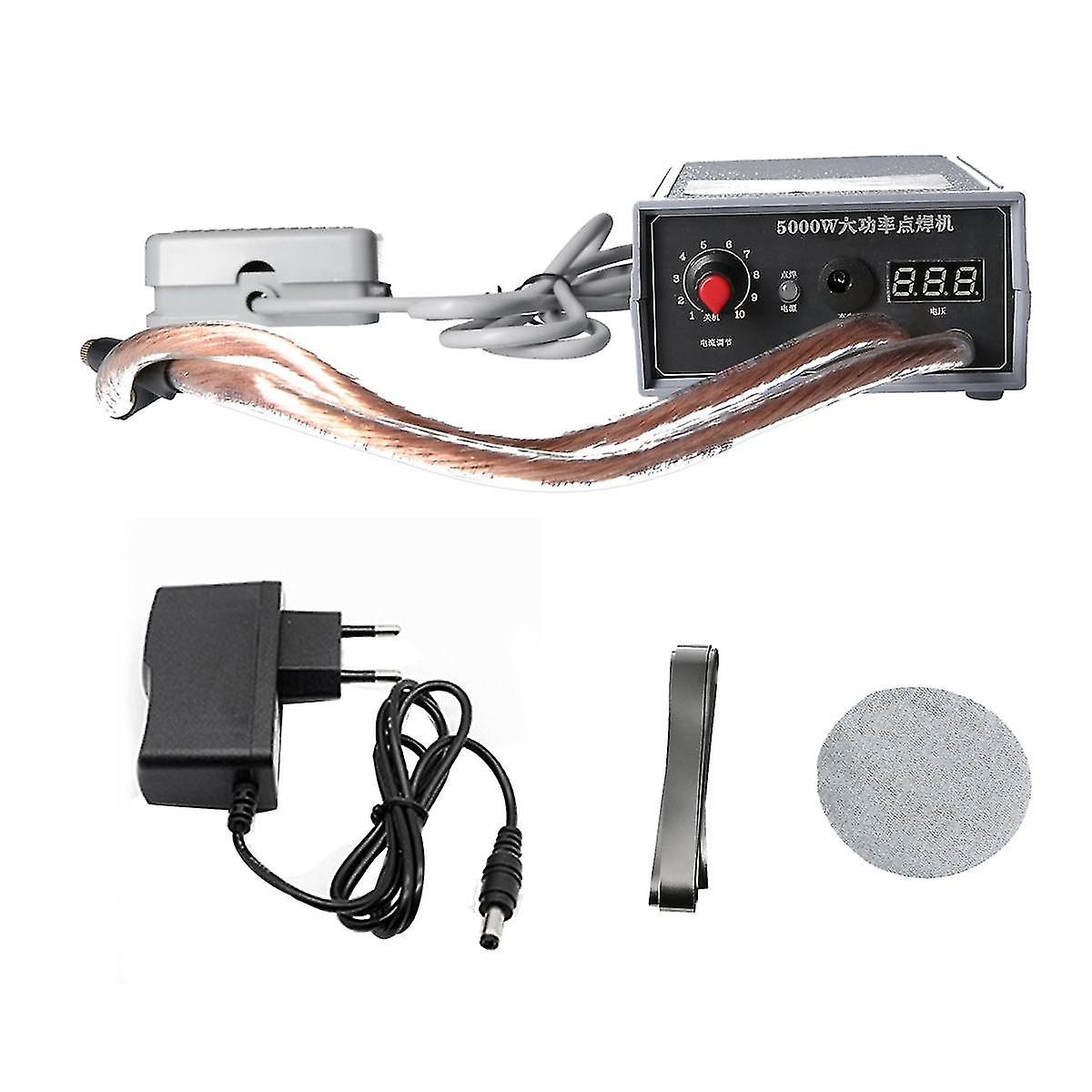 Spot Welder 5000w Handheld Spot Welding Machine Portable Current Adjustable Welders For Eu Plug