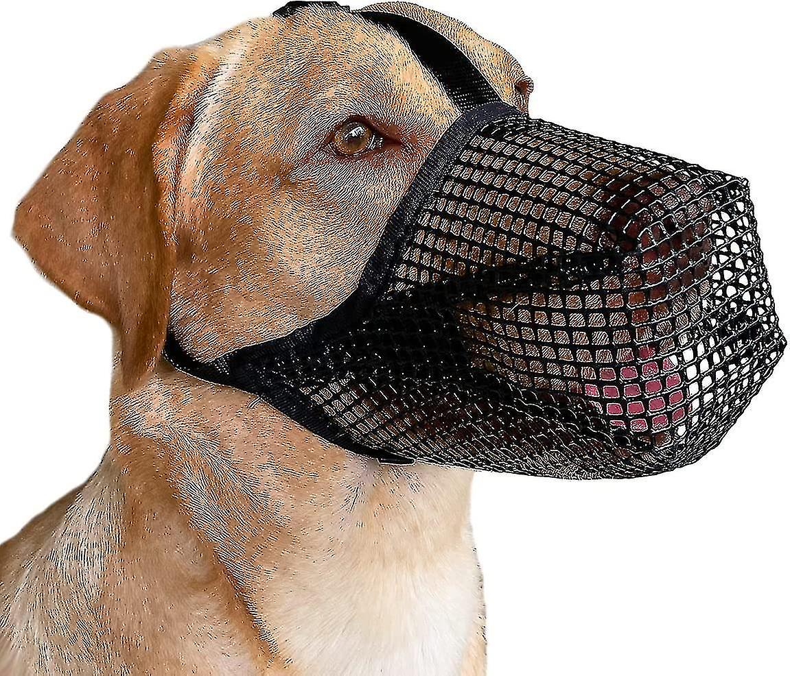 Dog Muzzle With Adjustable Straps, Soft Mesh Covered Muzzles For Small Medium Large Dogs