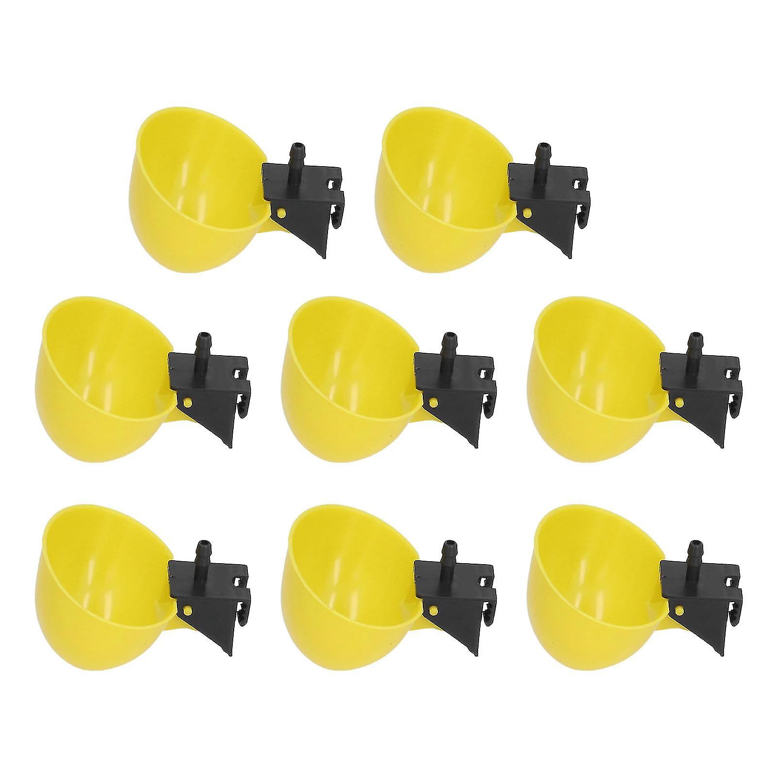 8pcs Professional Chicken Water Feeders PP Plastic Rustproof Chicken Waterer for Farming 8mm