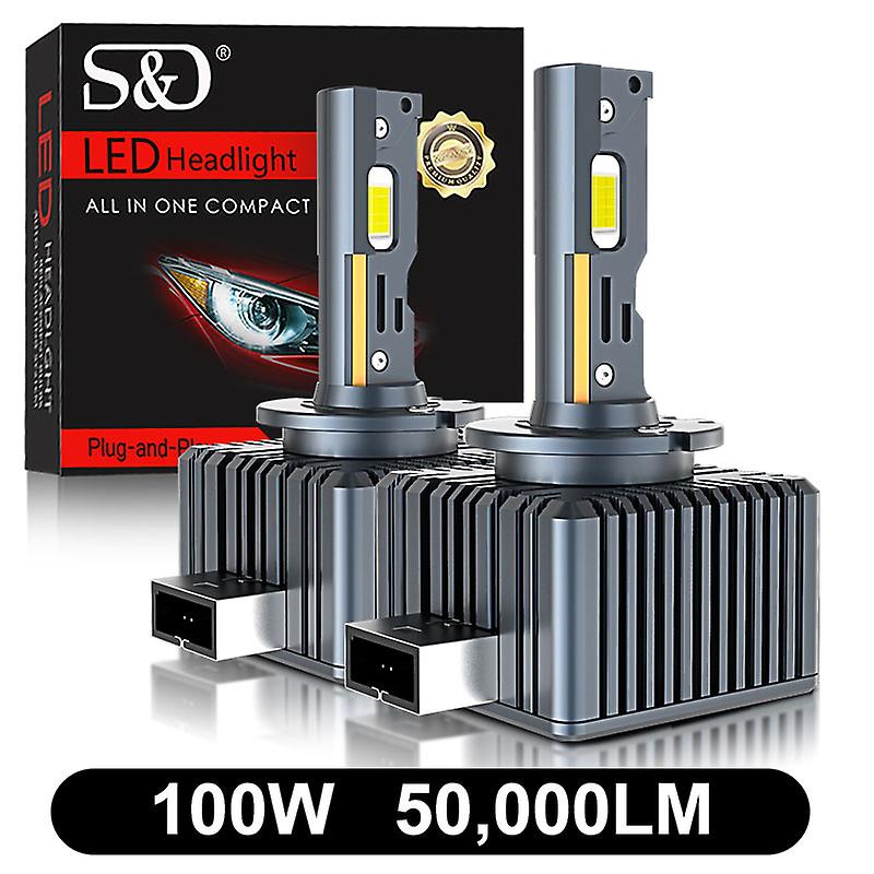 100w 50000lm-80000lm D1s D3s Led D2s D4s D5s D8s Led Canbus Headlights Hid D1r D2r D3r D4r D5r D8r Bulb 130w Car Light Auto 6500k 12v 24v