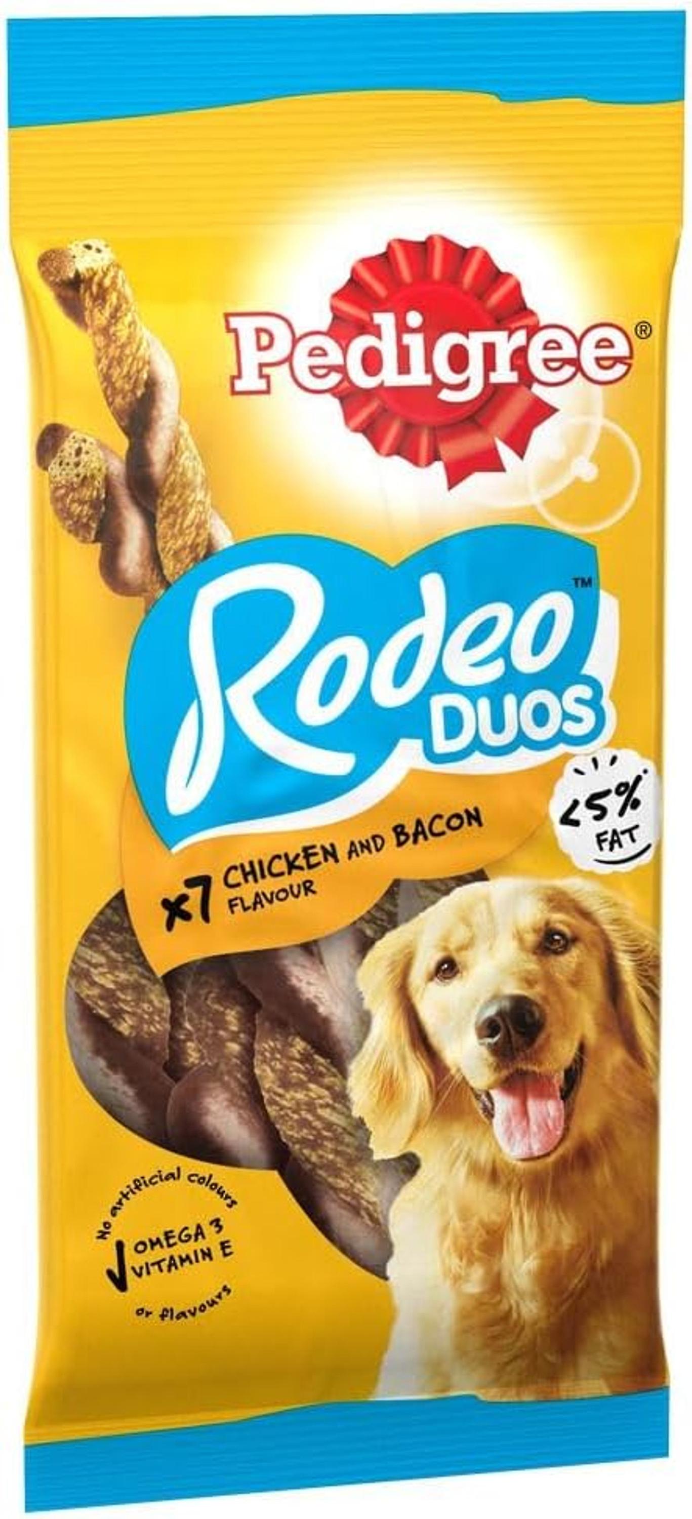 Pedigree Rodeo Duos Chicken and Bacon Dog Treat, Case of 10