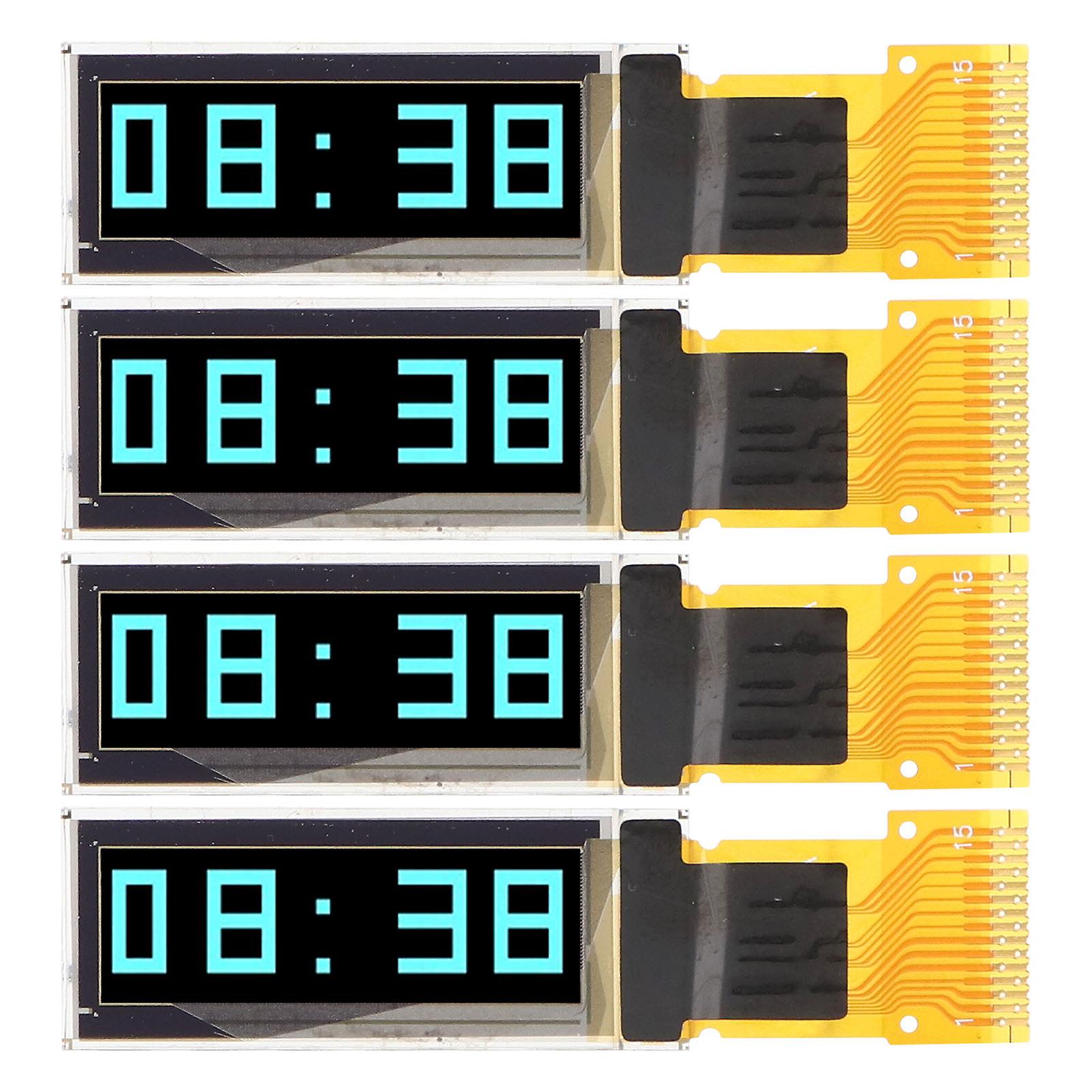 4 Pcs 0.91in Display Screen Organic Light Emitting Diode SPI Interface 15PIN Display Module Blue