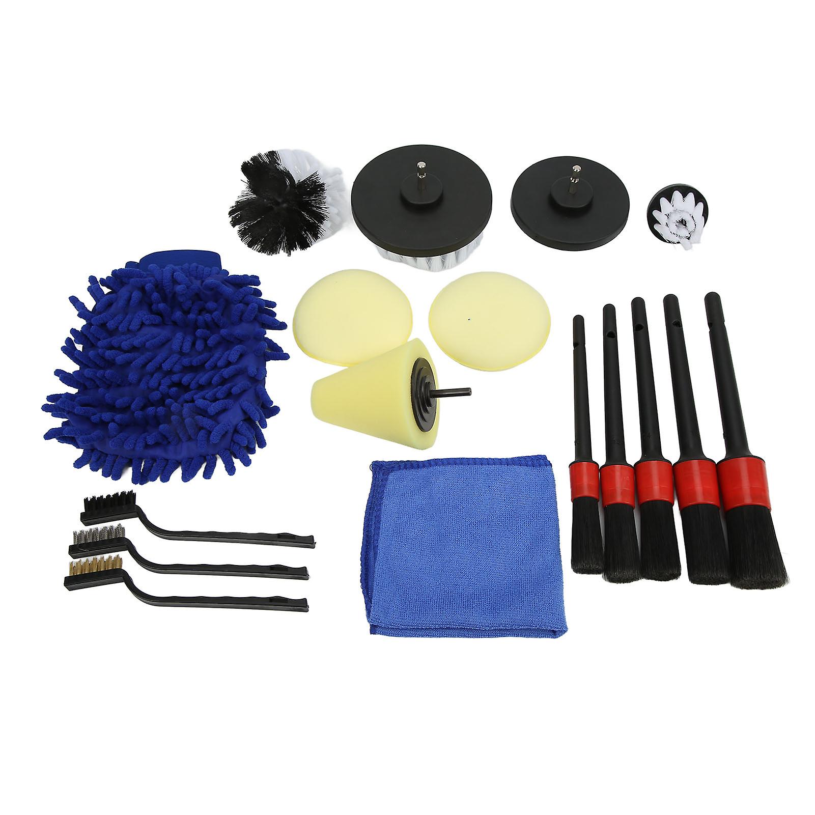 Soft car brushes set for trucks and wheels detailing