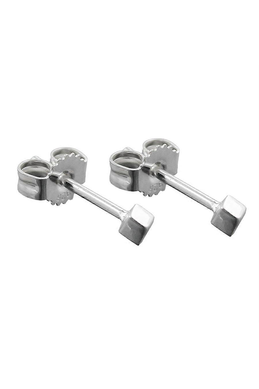 Earrings Small Cube Silver 925 - Gl91487