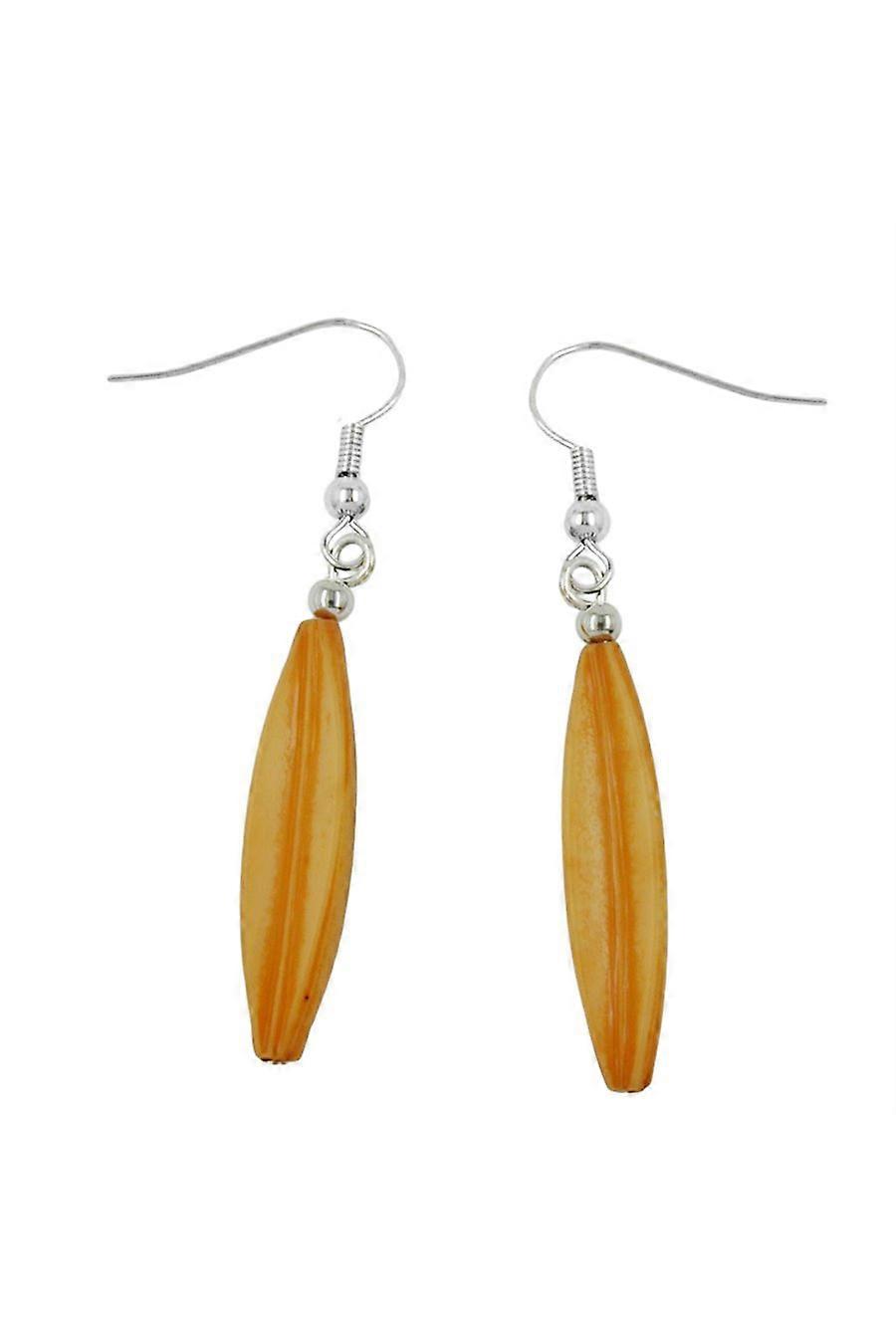 Hook Earrings Orange Yellow - Gl04204